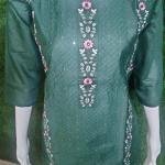 Women Kurta Embroidery Work With Pant And Matching Dupatta