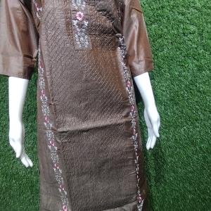 Women Kurta Embroidery Work With Pant And Matching Dupatta