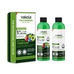 Vakola Fruitberries Natural Black Long Lasting Natural Fruit Vinegar Professional Gel hair Color for Both Men & Women (100ml x 2(Black Gel Hair Color & Developer))