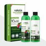 Vakola Fruitberries Natural Black Long Lasting Natural Fruit Vinegar Professional Gel hair Color for Both Men & Women (100ml x 2(Black Gel Hair Color & Developer))