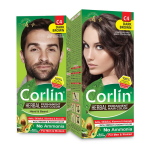 Corlin Herbal Permanent Hair Color Cream, Dark Brown C4 (100g x 2pcs)